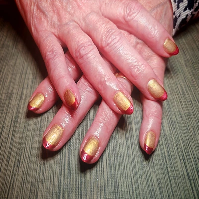Hand Painted French Tips in Telford by CANDU